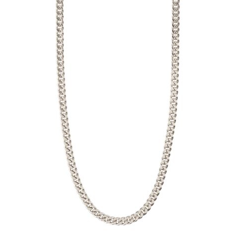 Pilgrim FUCHSIA curb chain halskæde sølvbelagt