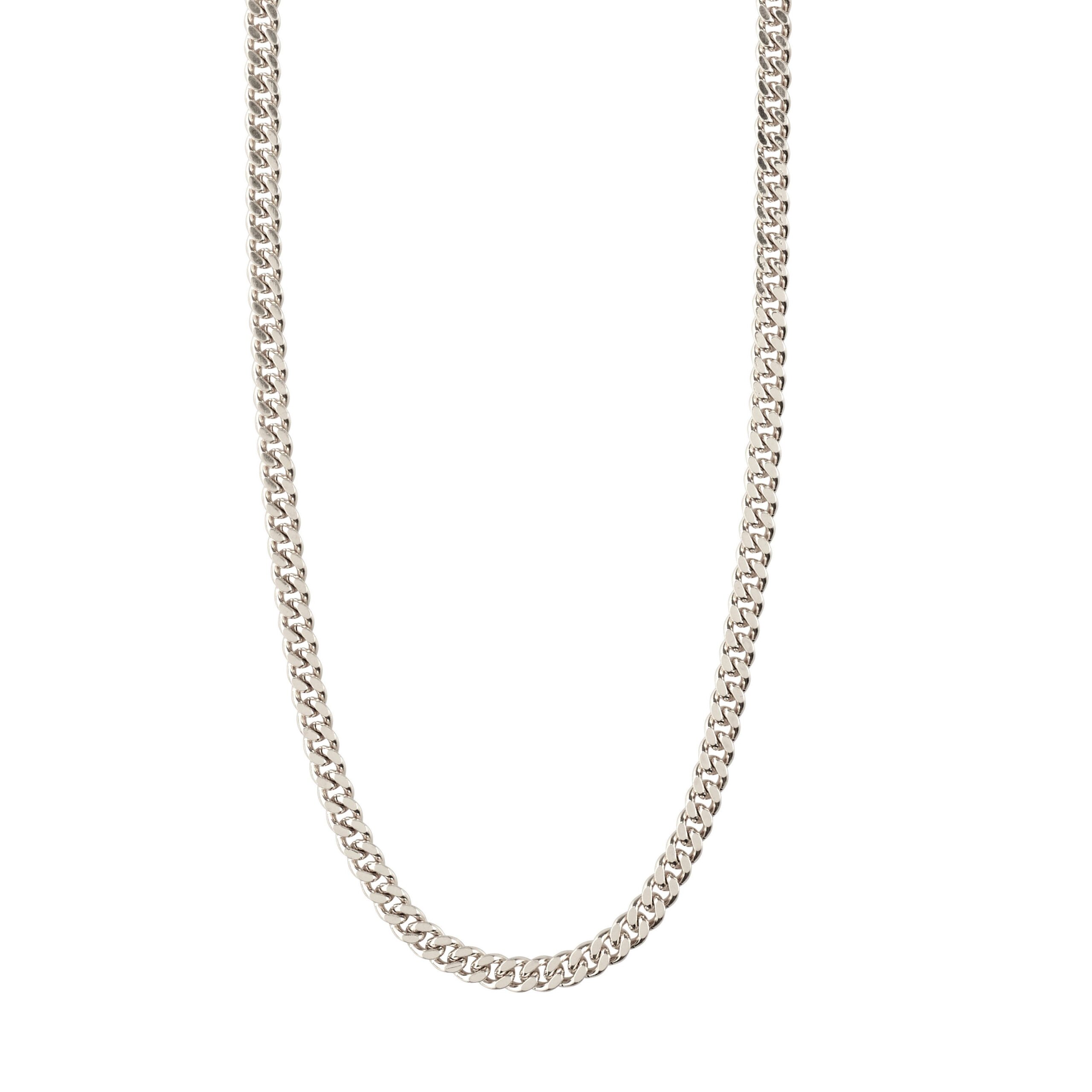Pilgrim FUCHSIA curb chain halskæde sølvbelagt