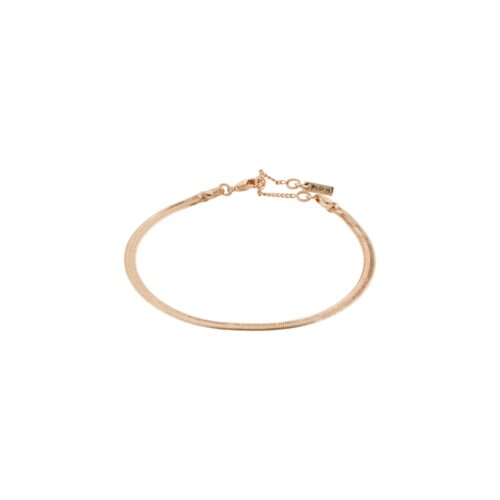 Pilgrim JOANNA flat snake chain armbånd rosaguldbelagt