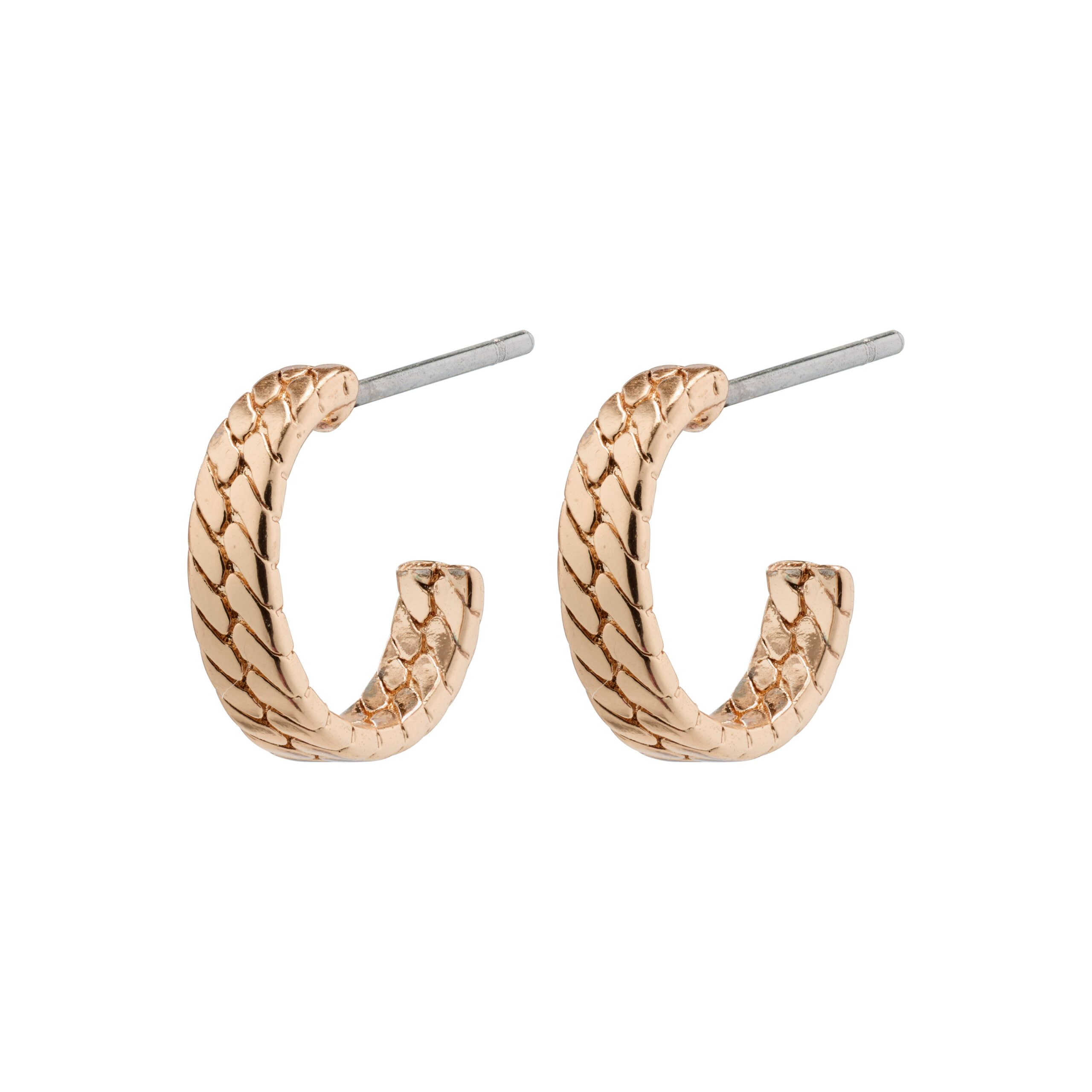 Pilgrim JOANNA snake chain hoop øreringe rosaguldbelagt