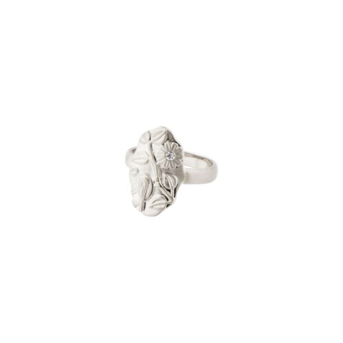 Pilgrim BLAIR blomster deco ring sølvbelagt
