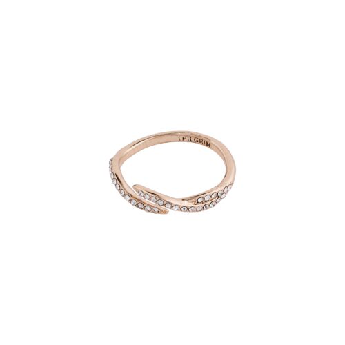Pilgrim Ring : Katherine : Rosaguld belagt : Krystal