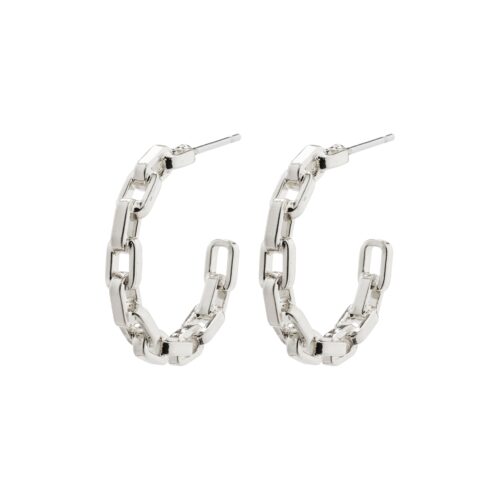 Pilgrim EIRA cable chain hoop øreringe sølvbelagt