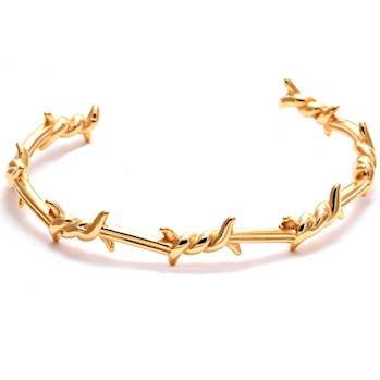 Gylden torne bangle