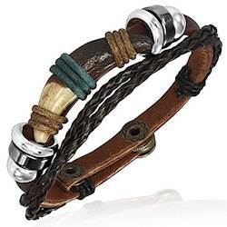 Armbånd "Fashion bone" læder
