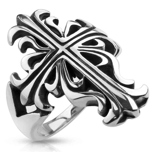 Celtic Cross ring stål