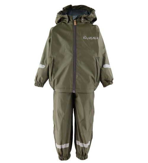 Hulabalu Regntøj m. Seler/Fleece - PU - Pixy - Dark Army