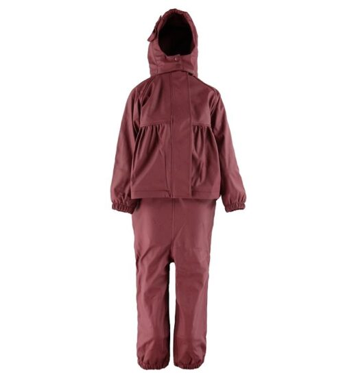 ByLindgren Regntøj m. Fleece - PU - Gunhild - Dark Blush Flower