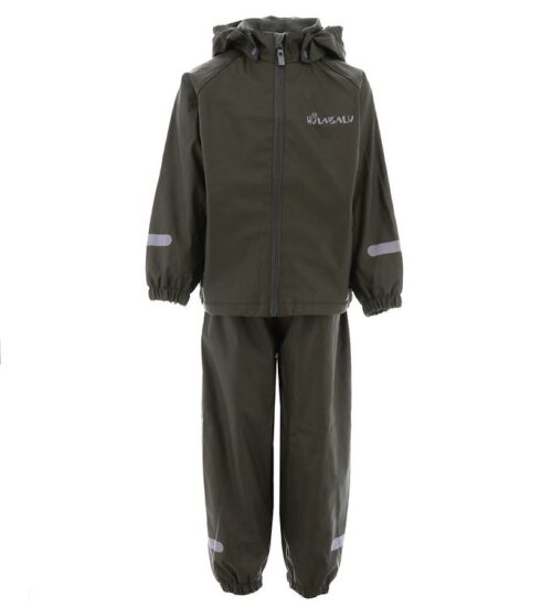 Hulabalu Regntøj m. Fleece - PU - Pixy - Dark Army