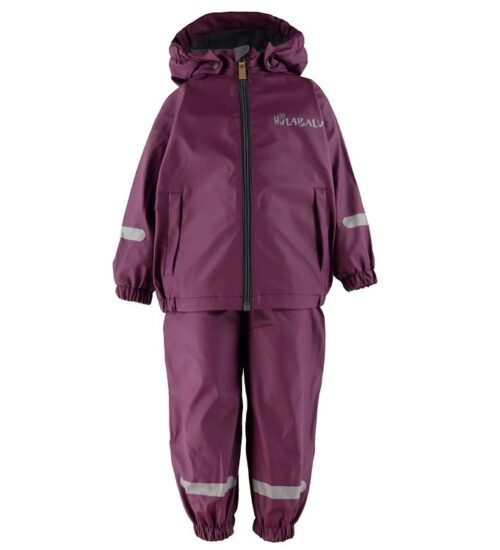 Hulabalu Regntøj m. Seler/Fleece - Pu - Pixy - Aubergine