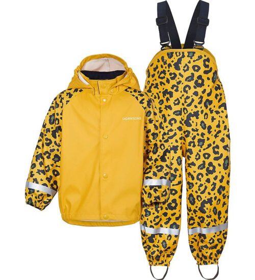 Didriksons Regntøj m. Seler - PU - Slaskeman - Camo Yellow