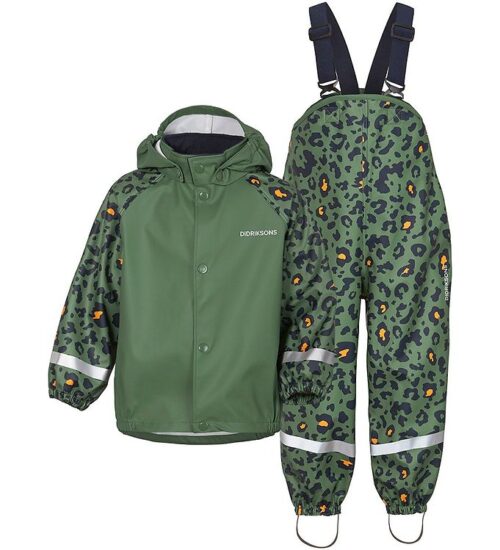 Didriksons Regntøj m. Seler - PU - Slaskeman - Camo Green