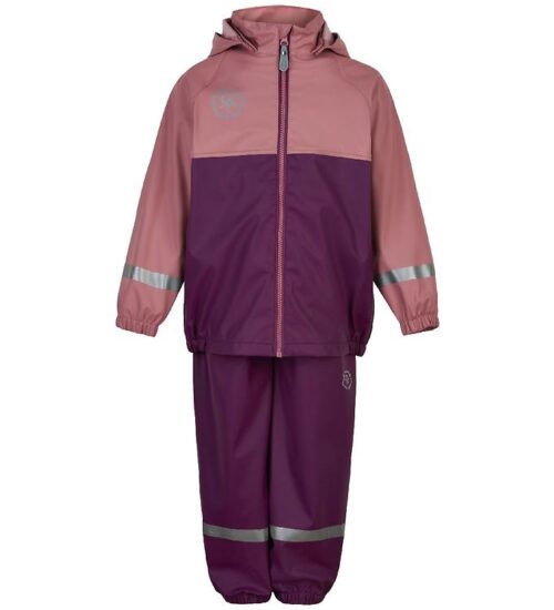 Color Kids Regntøj m. Seler - PU - Plum Caspia
