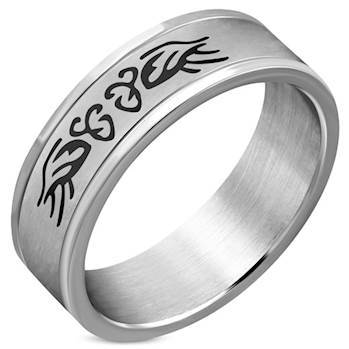 Matteret stål ring.