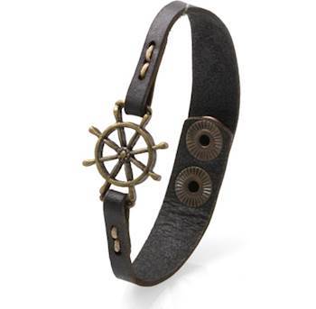 Læderarmbånd "Ship"