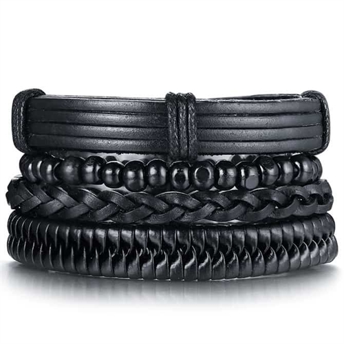 Black style leather