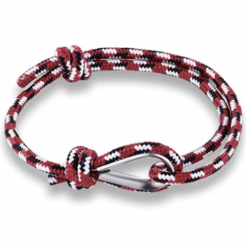 Robe rød hvid / armbånd 15-21 cm