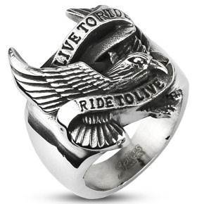 Biker ring i Stål "Eagle"