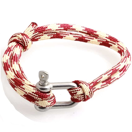 Good Sailor armbånd rød/beige Buck