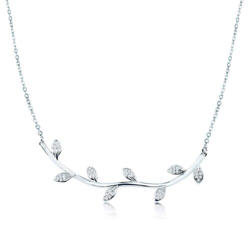 Flora Silver Leaf Necklace