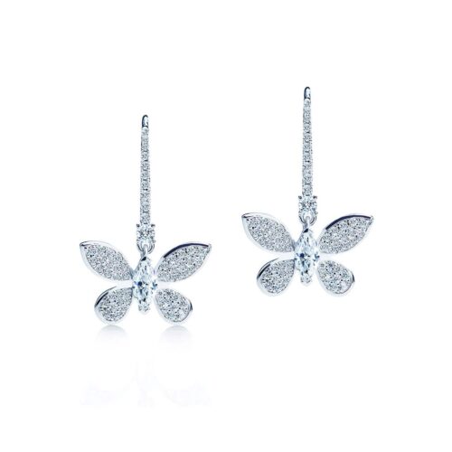 Flora Silver Moveable Butterfly Earrings