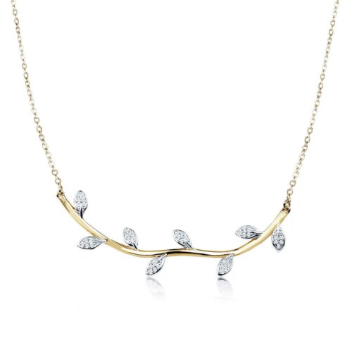 Flora Simple Gold Leaf Necklace