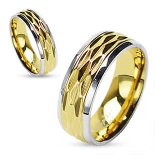 Ring"Rustfri stål" Goldplated.