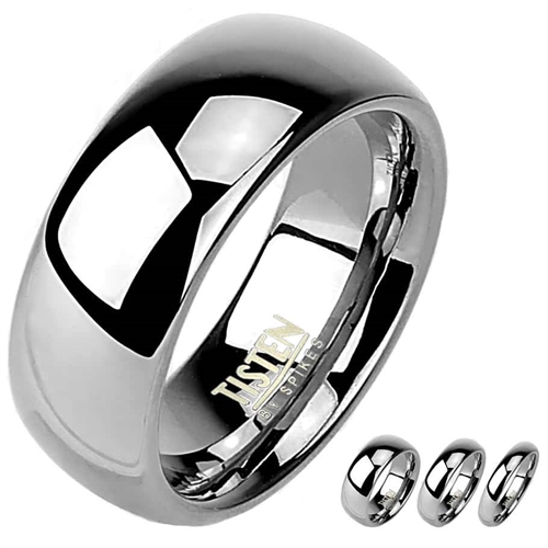 Titanium/Tungstenring i enkelt design.