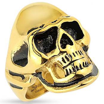 Gylden skull ring