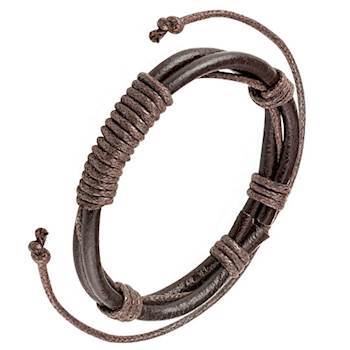 Brun læderarmbånd