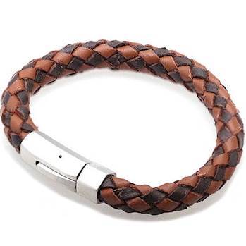 Armbånd læder Mørk/Lys