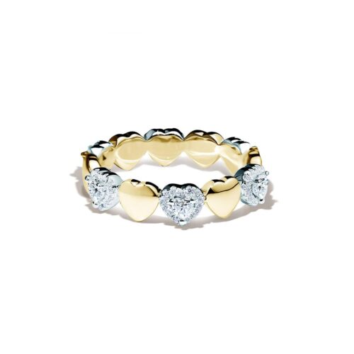 Loving Heart Band Gold Ring