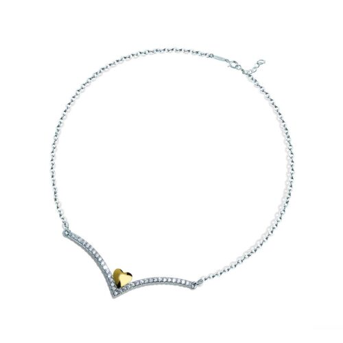 Loving Silver Heart V Bracelet