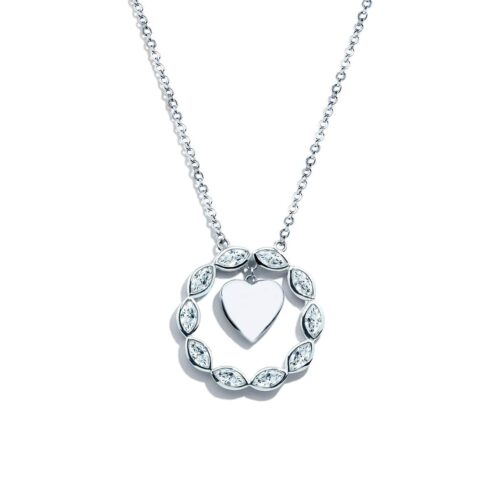 Loving Silver Moveable Heart Necklace