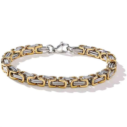Gold Hawn herrearmbånd i stål