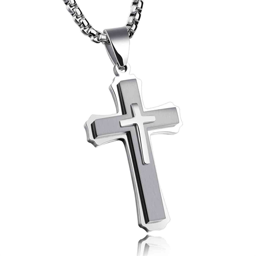 Christian kors i rustfri stål