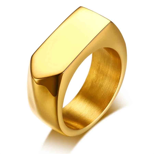 Forgyldt Marc rustfri stål ring