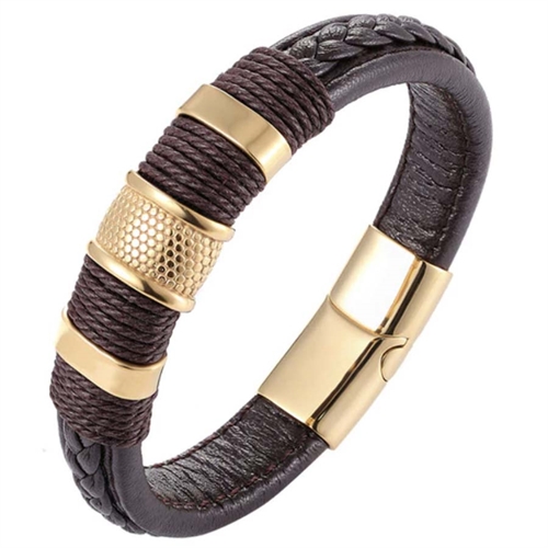 Golden brown Crawe herrearmbånd.