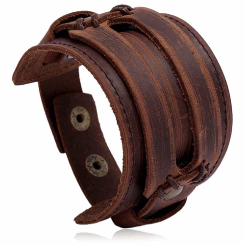 Brun Braice imt. læderarmbånd