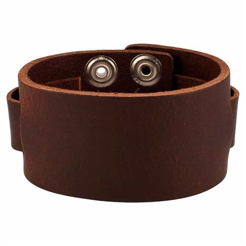 Vintage snap læderarmbånd kraftigt
