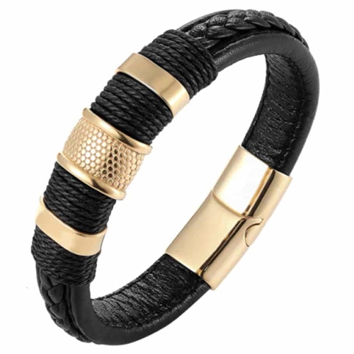 Golden black Crawe herrearmbånd.
