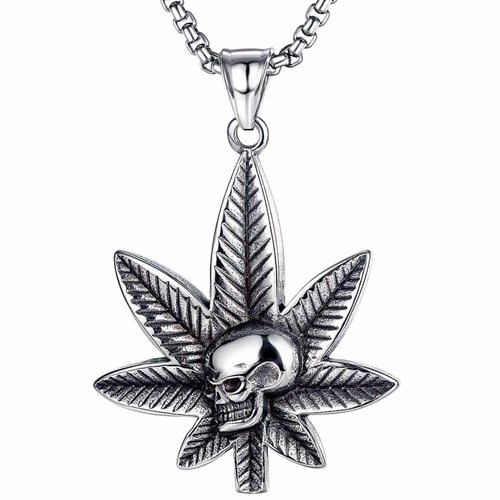 Smoke skull cannabis - halssmykke