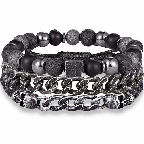 Skull armbåndsæt - 3 stk
