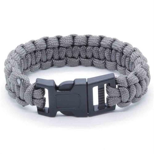 Grå paracord armbånd 21 cm