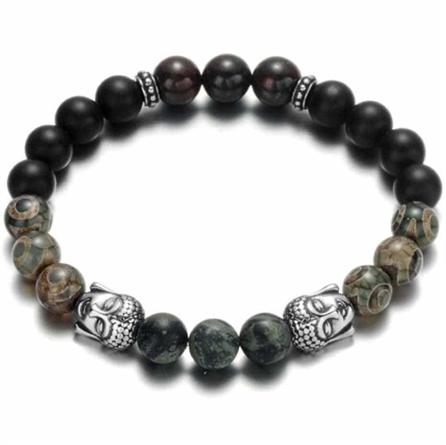 Buddha perlearmbånd lux.