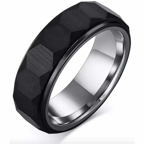 Caka tungstenring mat sort