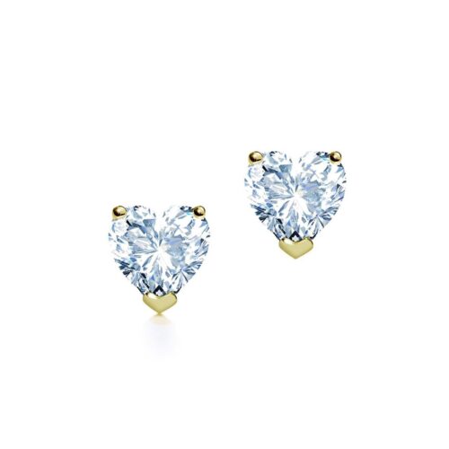 Oxford Classic Gold Three-Claw Heart Earrings