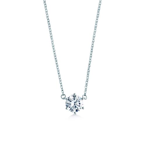 Oxford Silver Classic Solitaire Necklace
