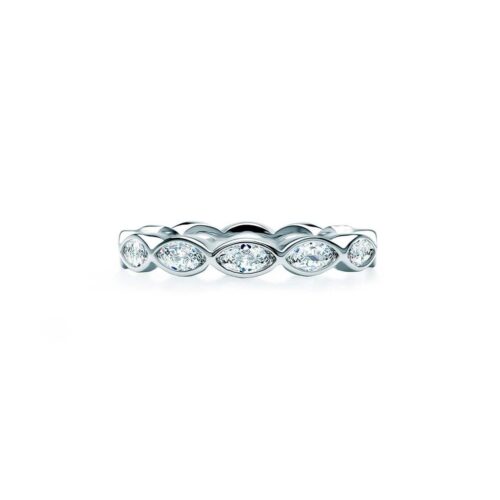 Oxford Silver Marquise Band Ring