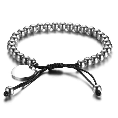 K9 stålperler armbånd